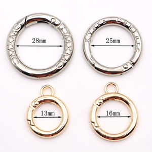 En Yüksek Kalite Bir İnç Yuvarlak Karabina Metal Anahtarlık Halkası Toka Çanta Aksesuarları Özel Logo Yaylı O Halkaları <span class=keywords><strong>D</strong></span> Halkaları - Product Image 4