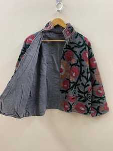 เสื้อแจ็คเก็ตผ้าฝ้ายซูซานีทำมือสไตล์วินเทจสำหรับผู้หญิง ปักลายดอกไม้สไตล์โบโฮ - Product Image 4