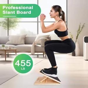 Faltbares, tragbares, höhenverstellbares Holz-Keilbrett für Beintraining, Wadenstreckung und Heimübungen - Product Image 4