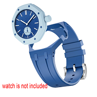 Lionorm Luxus-Mod-Kit für AP -swatch Royal Pop Biokeramik-Gehäuse 3-Uhr-Krone Gummiarmband Wasserdichtes Uhrenband-Set
