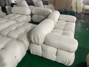 Furniture 3 Seat Mario Bellini Fabric Sectional <b>Sofa</b> With Ottoman Modular Combination Velvet L Shape <b>Brown</b> Sectional <b>Sofa</b> - Product Image 2