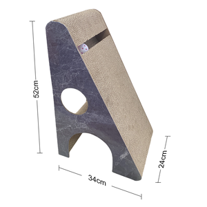 Scratcher per gatti inclinati giocattolo in carta ondulata a forma di triangolo letto per gatti - Product Image 2