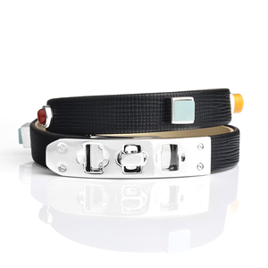 Pulsera <span class=keywords><strong>de</strong></span> cuero <span class=keywords><strong>de</strong></span> vaca con diseño <span class=keywords><strong>de</strong></span> marca personalizable, joyería <span class=keywords><strong>de</strong></span> latón, ancla para mujer, piedra preciosa, cuerda - Product Image 1