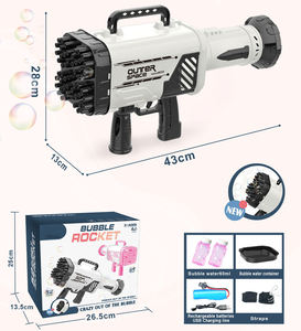 <span class=keywords><strong>Pistola</strong></span> <span class=keywords><strong>de</strong></span> <span class=keywords><strong>Burbujas</strong></span> <span class=keywords><strong>de</strong></span> Juguete con Luz, Tipo Gatling, <span class=keywords><strong>de</strong></span> Plástico, con 52 Agujeros, la Más Popular - Product Image 5