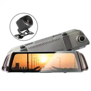 모조리 자동차 dvr 자동 비디오 캠-10 인치 터치 IPS 자동차 DVR 카메라 ADAS 듀얼 렌즈 대시 캠 1080P 후면보기 자동 등록자 디지털 비디오 레코더