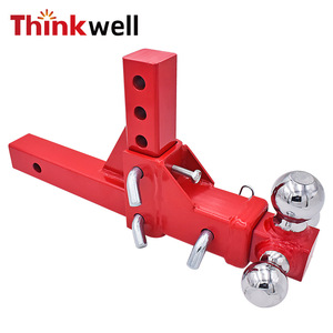 Attelage de remorque réglable Thinkwell en acier rouge à trois points de connexion pour camping-car et voiture - Product Image 1