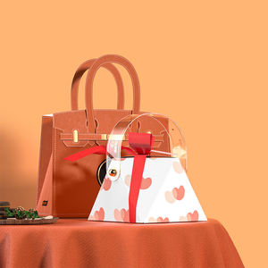 مجموعة مخصصة من الورق الأوروبي الناعم في علبة حلوى الزفاف المرسلة إلى الضيوف - Product Image 5