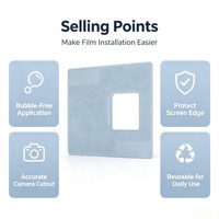 Großhandel Silikon-Folien-Installationsmatte Antistatische Professionelle Arbeitsunterlage für Displayschutzfolien-Anwendung OEM 20 x 32cm