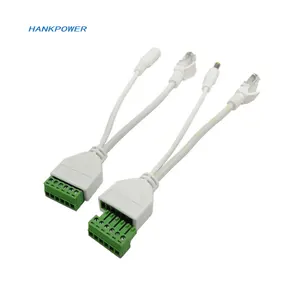 Sıcak POE Splitter DC 12V kablo ile blok terminali RJ45 DC düz ağ kamerası güç kaynağı modülü