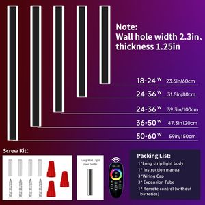 ไฟ LED แถบยาวกันน้ำ IP65 ไฟติดผนังภายนอกสำหรับสวนหรูหรา ไฟติดผนัง RGB ยาว ไฟติดผนัง - Product Image 5