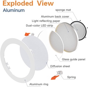 ไฟดาวน์ไลท์ LED แบบฝังฝ้า รุ่นใหม่ ขนาด 89 มม. แสงวอร์มไวท์ 3500K 120 °   ไฟส่องสว่างภายในบ้านแบบปรับมุมลำแสงได้ ตัวเรือนอะลูมิเนียม กันน้ำ IP44 - Product Image 2