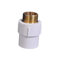 Soket Adapter wanita kuningan UPVC/PPR/CPVC merah kualitas tinggi Reducer Coupling Elbow Tee dipoles Pipa air perlengkapan pipa