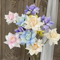 Soie Style Européen À La Main Saint Valentin Roses Flip Pétales Décoratif Fleur Art pour Chambre De Mariage Célébration Longue Durée