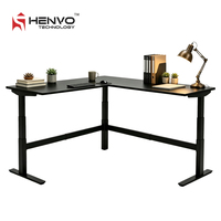 Bureau debout modulaire contemporain en acier, anti-rayures, extensible, réglable en hauteur, mobile, facile à assembler, pour bureau commercial