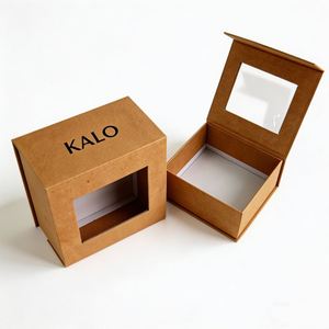 Boîte à gâteau en papier kraft avec fenêtre, logo personnalisé imprimé, emballage écologique de qualité alimentaire pour boulangerie, pâtisserie, dessert, boutique de cadeaux - Product Image 3
