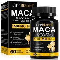 Extrait de plante OneBtanicl pour capsules racines : Stimule la santé sexuelle et reproductive, la vitalité et l'endurance masculine – Contenant en plastique – Santé