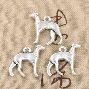 Charms Dog Hound Weimaraner 20x20mm pendenti Color argento antico che fanno fai da te a mano tibetani che trovano gioielli - Product Image 4