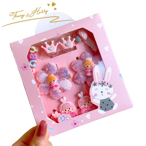 <span class=keywords><strong>Tracy</strong></span> & Herry-lazos de princesa coreana para bebé, lazos de flores de caramelo, bandas para el pelo, Pin para el pelo para niña, conjunto de caja de regalo - Product Image 6