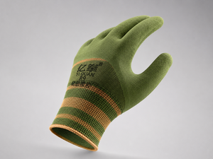 Gants de travail en latex semi-enduits Source Factory, tricotés à la machine, calibre 13, antidérapants, résistants à l'abrasion, pour la construction - Product Image 2