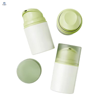 Flacon pompe sans air cylindrique personnalisé de 50 ml pour crème visage, en plastique PP de qualité supérieure, flacon sous vide pour lotion solaire