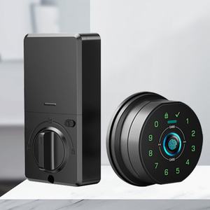 <span class=keywords><strong>Serrure</strong></span> de porte sans clé en alliage de zinc avec fonction de verrouillage automatique, <span class=keywords><strong>serrure</strong></span> numérique de sécurité biométrique pour chambre, bureau, porte d'entrée - Product Image 1