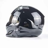 Casque de moto ZoomLon 2025 en gros d'usine, noir samouraï brillant, certifié DOT, ABS, système multi-ventilation