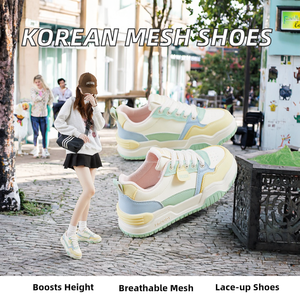 รองเท้ากีฬาสไตล์เกาหลีปี 2026 สำหรับนักเรียนหญิง ลำลอง สตรีทแฟชั่น รุ่นใหม่ INS พื้นหนา เพิ่มความสูง แบบผูกเชือก - Product Image 2