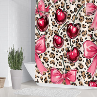 Ensemble de rideaux de douche en polyester double couche lavables en machine, tissu imperméable de qualité supérieure, kit de rideaux de bain durables