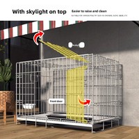 Poulailler pliable en fer, cage à canards, enclos rectangulaire en grillage métallique pour l'élevage du bétail avec boîte à ceinture, usage domestique