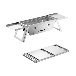 Großhandel Edelstahl Holzkohle BBQ Grill Tragbare Klapp Outdoor Camping Picknick Grill - Product Image 1
