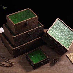 Desktop <b>storage</b> <b>box</b>, wooden begonia flower glass <b>box</b>, <b>document</b> and jewelry collection <b>box</b> with lock, paulownia wood gift <b>box</b>, - Product Image 2
