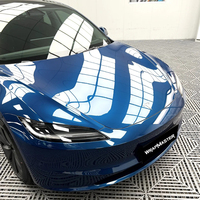 Film de protection de carrosserie Wrapmaster 1,52*15m 7,5mil TPU PPF Bleu Métallique Brillant à Changement de Couleur, Auto-Réparateur, Protection Anti-Rayures UV
