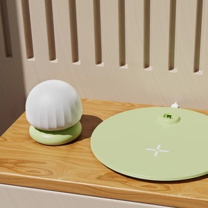 LP Mejor regalo Despertador Cargador inalámbrico con altavoz Luz nocturna colorida Cargador de teléfono móvil inalámbrico para cargador de iPhone - Product Image 3