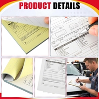 Carnet de formulaires autocopiants NCR 2 plis personnalisé pour service de remorquage, 200 jeux, pour factures de réparation automobile, ordres de travail, reçus et inspection de véhicule