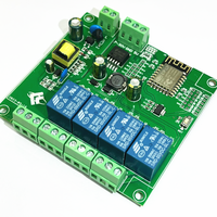 Módulo de relé ESP8266 WIF de 4 canales, placa de desarrollo Wifi, DC 5V, 7-28V, 30A, para Control inalámbrico de hogar inteligente