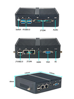 Sistema Barebone Celeron J1900 Dual RS232 Quad Core Industrial Económico con Win10 Linux y WLAN, PC Industrial