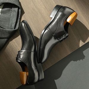 Zapatos de Vestir Oxford Hechos a Mano para Hombre, Formales, de Cuero, Ligeros, Antideslizantes, con Punta en Pico, para Oficina y Carrera Profesional, Entrega en 48 Horas, Transpirables - Product Image 5