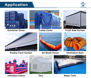 Bâche de protection ignifuge pour soudeurs, bâche robuste de 20 x 30 pieds en vinyle enduit de PVC en rouleau - Product Image 6