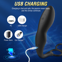 Jouets sexuels anaux à 10 fréquences, double anneau, massage de la prostate masculine, vibrateur télescopique en silicone, plug anal vibrant, jouets sexuels