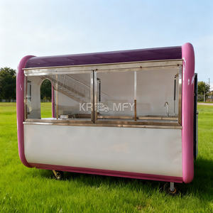 Outdoor Restaurant Street <b>Caravan</b> Kitchen Coffee Trailer Mobile Food Hot Dog Vending Cart - Product Image 3