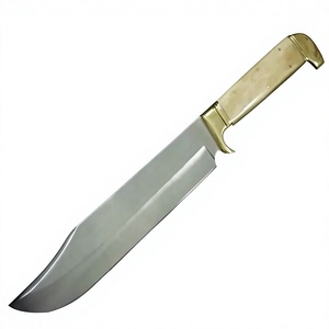 Couteau Bowie à lame fixe fait main en acier inoxydable, bord droit, manche en os - Product Image 1