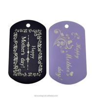 Promotion Eloxiertes Metall Pet ID Typenschild Stempeln Siebdruck für und Hunde marke mit laser graviertem QR-Code