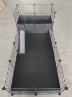C&C 2*5 Cage Standard pour Cochon d'Inde et Lapin, Transporteur de Luxe avec Plateau en Plastique et Fermeture à Bouton, Écologique