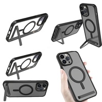 Casing Magnetik untuk iPhone 13 12 Plus Anti-jatuh, Case HP untuk iPhone 16 Pro Max 17 Air 15 14 11 dengan Stand