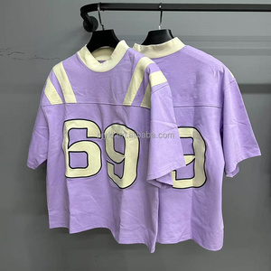 Fabricante personalizado hombres deportes Boxy Tees Streetwear apliques parche bordado logo camiseta <span class=keywords><strong>para</strong></span> hombres - Product Image 1