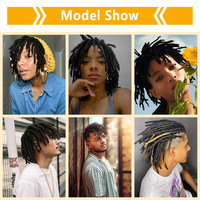 Capelli Umani Afro Kinky di Alta Qualità 8-12 Pollici, Estensioni di Capelli Umani Naturali per Dreadlocks, Capelli Umani Afro Kinky Locs
