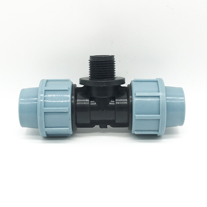 Usine en gros PN16 raccords de tuyauterie en PE haute <span class=keywords><strong>pression</strong></span> 20mm à 110mm tête de <span class=keywords><strong>Compression</strong></span> <span class=keywords><strong>PVC</strong></span>/laiton/HDPE connecteurs de coulée Type de verrouillage - Product Image 1