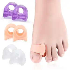 Factory Direct New Design Two Toes Unisex Gel Hallux Valgus Orthopedic Bunion Pain Relief Big Toe Separator Sock with back strap