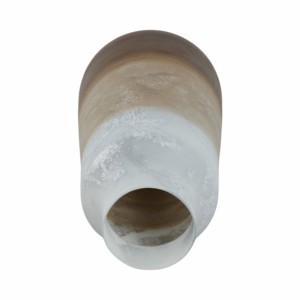 Vaso in vetro affusolato contemporaneo per l'arredamento del soggiorno, moderno vaso decorativo da tavolo per fiori. - Product Image 6