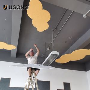 Installation facile de l'<span class=keywords><strong>isolation</strong></span> acoustique Suspension <span class=keywords><strong>Plafond</strong></span> Baffle Réduction du bruit Polyester <span class=keywords><strong>Isolation</strong></span> phonique - Product Image 4